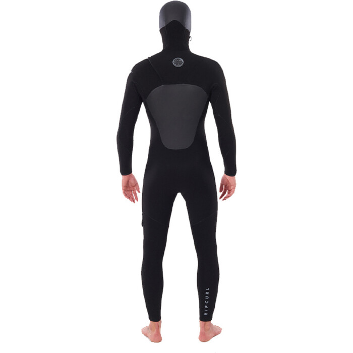 2024 Rip Curl Mens Flashbomb 4/3mm Hooded Chest Zip Wetsuit 165MFS - Black